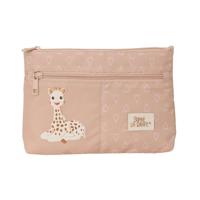 Pennenetui met 2 vakken Sophie la Girafe Beige 23 x 16 x 3 cm