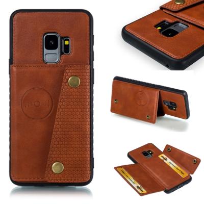 Lederen beschermhoes voor Galaxy S9 (bruin) Lederen beschermhoes voor Galaxy S9 (bruin)