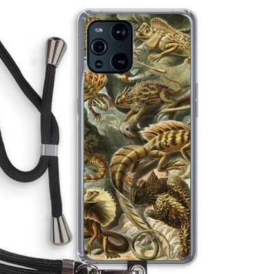 Haeckel Lacertilia: Oppo Find X3 Transparant Hoesje met koord