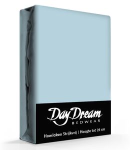 Day Dream Hoeslaken Katoen Licht Blauw-80 x 200 cm