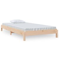 vidaXL Bed stapelbaar 90x190 cm massief grenenhout - thumbnail