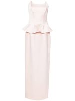 BAZZA ALZOUMAN Strapless jurk met peplum taille - Roze - thumbnail