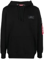 Alpha Industries hoodie à logo imprimé - Noir