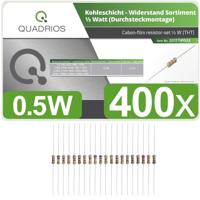 Quadrios 201711P003 201711P003 Koolfilmweerstand assortiment Axiaal bedraad 0.5 W 5 % 400 stuk(s)