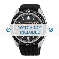 Horlogeband Seiko V157-0BP0 / SNE423P1 / R01W011J9 Rubber Zwart 24mm - thumbnail