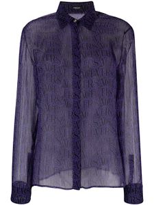 Versace chemise à logo imprimé - Violet