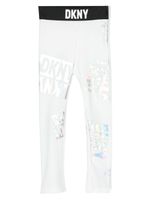 Dkny Kids legging iridescent à logo imprimé - Blanc - thumbnail