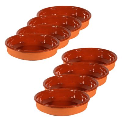 Set van 8x tapas bakjes/schaaltjes Sevilla 14 cm en 12 cm