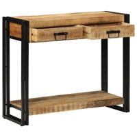 Wandtafel met lade Bruin 90 x 33 x 75 cm massief mangohout