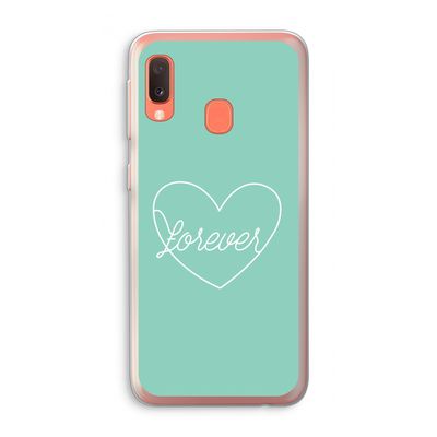 Forever heart pastel: Samsung Galaxy A20e Transparant Hoesje