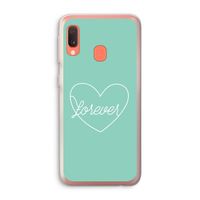 Forever heart pastel: Samsung Galaxy A20e Transparant Hoesje