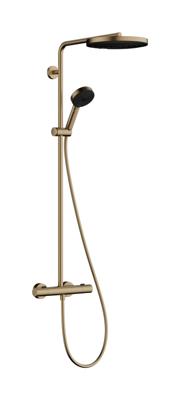 Hansgrohe Pulsify S Puro Showerpipe 260 1jet met thermostaat en handdouche 3jet, Brushed Bronze