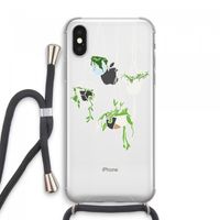 Hang In There: iPhone XS Max Transparant Hoesje met koord