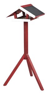 TRIXIE NATURA VOEDERHUIS MET STANDAARD ROOD / WIT 46X22X44 CM / 115 CM