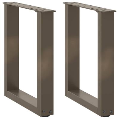 Salontafelpoten 2 st U-vormig 28x(42-43) cm staal naturel