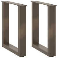 Salontafelpoten 2 st U-vormig 28x(42-43) cm staal naturel