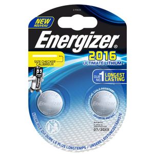 Energizer Ultimate Lithium 3V CR2016 Blister 2 stuks