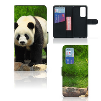 OPPO Find X3 Neo 5G Telefoonhoesje met Pasjes Panda