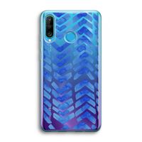 Blauwe pijlen: Huawei P30 Lite Transparant Hoesje