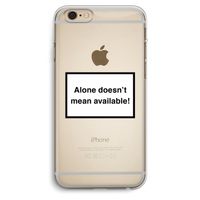Alone: iPhone 6 Plus / 6S Plus Transparant Hoesje