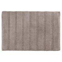 Differnz Stripes badmat 100% katoen - geschikt voor vloerverwarming - 45 x 75 cm - taupe