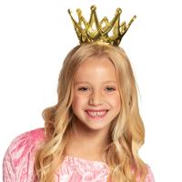 Prinsessen kroontje - goud - kunststof - meisjes - kinderen - koningsdag Prinsessen kroontje - goud - kunststof - meisjes - kinderen - koningsdag