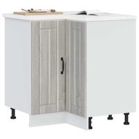 Keuken hoekonderkast Lucca bewerkt hout grijs sonoma eiken