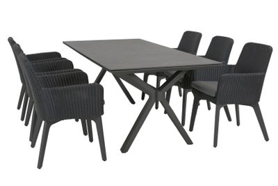 4 Seasons Outdoor Lisboa Teak | Zwart / Black 4 Seasons Outdoor Lisboa Teak | Zwart / Black
