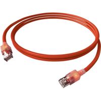 Easylan CS1ORADAD0005 RJ45 Netwerkkabel, patchkabel CAT 6A S/FTP 0.5 m Rood Met LED 1 stuk(s)