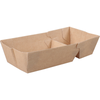 Depa Bak | Ersatzpapier | A23 | Golfpapieren snacklijn | snackbak | 141x60x37mm | bruin | 400 stuks