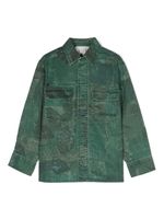 Stella McCartney Kids chemise en coton à motif abstrait - Vert