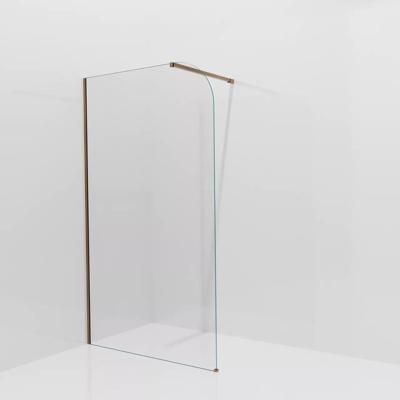 Aqua Vista losse afgeronde glasplaat - 90x200cm - 8mm - zonder profielset - helder glas R-GS-2120-90-RG