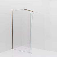 Aqua Vista losse afgeronde glasplaat - 90x200cm - 8mm - zonder profielset - helder glas R-GS-2120-90-RG