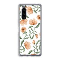 Peachy flowers: Sony Xperia 5 Transparant Hoesje