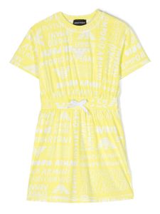 Emporio Armani Kids robe à logo imprimé - Jaune