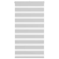 VidaXL Zebra rolgordijn 80x100 cm stofbreedte 75,9 cm lichtgrijs