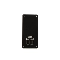 Leren Vouw Label 'Kado' 30x65mm 2 stuks - thumbnail