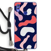 Memphis Shapes Pink: Honor Note 10 Transparant Hoesje met koord