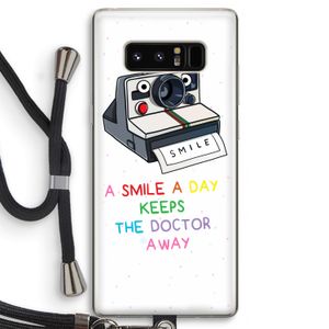Smile: Samsung Galaxy Note 8 Transparant Hoesje met koord