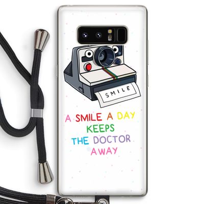 Smile: Samsung Galaxy Note 8 Transparant Hoesje met koord