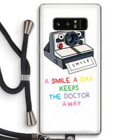 Smile: Samsung Galaxy Note 8 Transparant Hoesje met koord