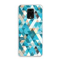 Gekleurde driehoekjes blauw: Xiaomi Redmi Note 10 Lite Transparant Hoesje