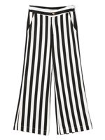 Moschino Kids pantalon évasé à rayures - Blanc