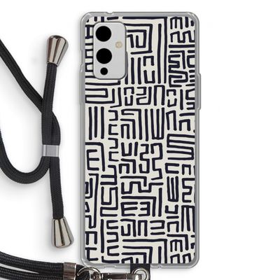 Moroccan Print: OnePlus 9 Transparant Hoesje met koord