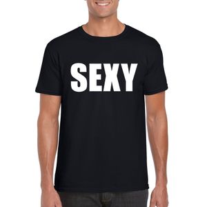 Sexy tekst t-shirt zwart heren