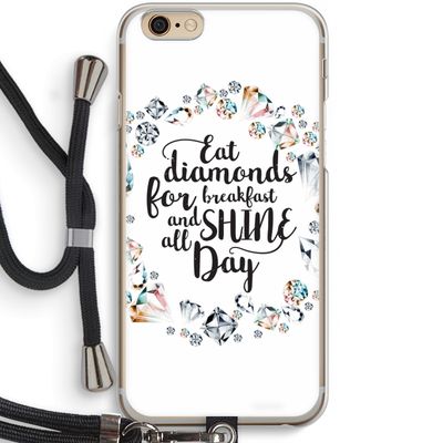 Diamonds: iPhone 6 / 6S Transparant Hoesje met koord