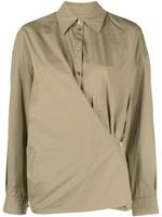 LEMAIRE chemise-cache-cœur Twisted en coton - Vert