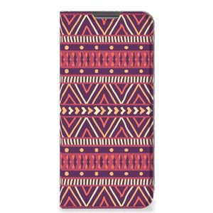 OPPO A96 | A76 Hoesje met Magneet Aztec Paars