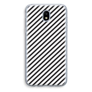 Strepen zwart-wit: Samsung Galaxy J5 (2017) Transparant Hoesje