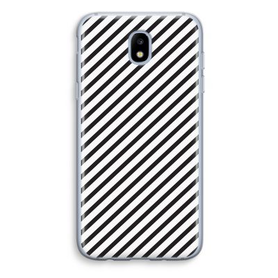 Strepen zwart-wit: Samsung Galaxy J5 (2017) Transparant Hoesje